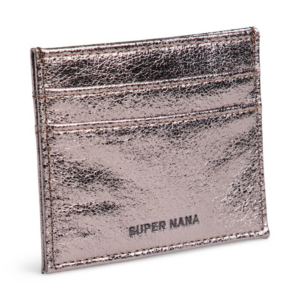 Porte cartes taupe "SUPER NANA"