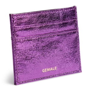 Porte cartes violet "GENIALE"
