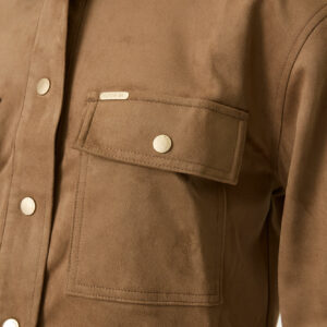 Veste en daim camel
