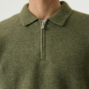 Pull col polo vert