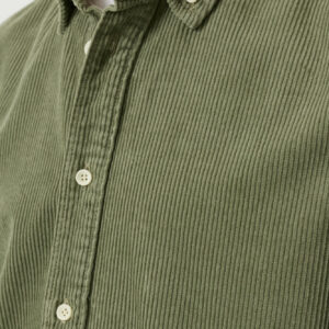 Chemise en velours vert